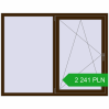 Pricing Tilt-and-Turn 1680x1300 mm REHAU OPTIMUM EURO-DESIGN 70 DARK_OAK two-sided. Price: 2 241.23 PLN
