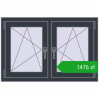 Pricing Tilt-and-Turn 1005x665 mm REHAU ENERGY-SAVING SYNEGO MD ANTHRACITE_GREY_STRUKTURAL two-sided. Price: 1476,21 zł