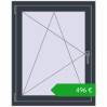 Ustalenie cen Okna skrzydłowe 800x1000 mm KORSA BRILLANT DESIGN. Cena: 496,21 €