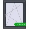 Pricing Tilt-and-Turn 800x1000 mm REHAU OPTIMUM EURO-DESIGN 70 ANTHRACITE_GREY_STRUKTURAL two-sided. Price: 1 364.51 PLN