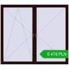 Pricing Tilt-and-Turn 2500x2200 mm REHAU ENERGY-SAVING SYNEGO MD CHOCOLATE_BROWN two-sided. Price: 6 478.29 PLN