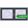 Pricing Tilt-and-Turn 1500x700 mm REHAU ENERGY-SAVING SYNEGO MD ANTHRACITE_GREY_STRUKTURAL two-sided. Price: 2 495.77 PLN
