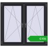 Pricing Tilt-and-Turn 1305x1205 mm REHAU ENERGY-SAVING SYNEGO MD BLACK_ULTI-MATT two-sided. Price: 485,63 €
