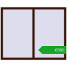 Ustalenie cen Okna skrzydłowe 1500x1200 mm REHAU ARTEVO BLACK_CHERRY dwustronny. Cena: 579,90 €