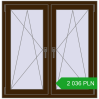 Pricing Tilt-and-Turn 1095x1115 mm REHAU ENERGY-SAVING SYNEGO MD DARK_OAK two-sided. Price: 2035,68 zł
