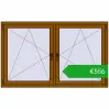 Ustalenie cen Okna skrzydłowe 1695x1040 mm REHAU ENERGY-SAVING SYNEGO MD GOLDEN OAK dwustronny. Cena: 556,05 €