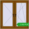 Pricing Tilt-and-Turn 1200x1200 mm REHAU OPTIMUM EURO-DESIGN 70 GOLDEN OAK two-sided. Price: 2 355.18 PLN