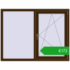 Ustalenie cen Okna skrzydłowe 1450x1100 mm EPSILON OPTIMA DARK_OAK dwustronny. Cena: 171,99 €