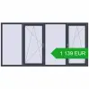 Pricing Tilt-and-Turn 2800x1400 mm REHAU OPTIMUM EURO-DESIGN 70 ANTHRACITE_GREY_STRUKTURAL two-sided. Price: 1 139.31 EUR
