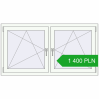 Pricing Tilt-and-Turn 1490x790 mm REHAU OPTIMUM EURO-DESIGN 70 RAL 9016 Traffic white two-sided. Price: 1 400.05 PLN