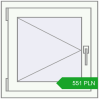 Pricing Tilt-and-Turn 600x600 mm REHAU OPTIMUM EURO-DESIGN 70 RAL 9016 Traffic white two-sided. Price: 551.22 PLN