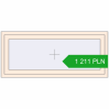Pricing Tilt-and-Turn 1400x600 mm REHAU OPTIMUM EURO-DESIGN 70 CREAME_WHITE_50L-2 two-sided. Price: 1 210.85 PLN