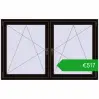 Ustalenie cen Okna skrzydłowe 1710x1070 mm REHAU ENERGY-SAVING SYNEGO MD BLACK_BROWN dwustronny. Cena: 517,23 €