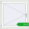 Ustalenie cen Okna skrzydłowe 900x900 mm KORSA OPTIMUM REHAU EURO 70. Cena: 292,54 €