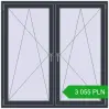 Pricing Tilt-and-Turn 1500x1500 mm REHAU OPTIMUM EURO-DESIGN 70 ANTHRACITE_GREY_STRUKTURAL two-sided. Price: 3 054.91 PLN