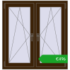Ustalenie cen Okna skrzydłowe 1035x1085 mm REHAU ENERGY-SAVING SYNEGO MD DARK_OAK dwustronny. Cena: 496,32 €