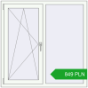 Pricing Tilt-and-Turn 1200x1200 mm REHAU OPTIMUM EURO-DESIGN 70 RAL 9016 Traffic white two-sided. Price: 848.76 PLN