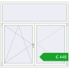 Pricing Tilt-and-Turn 1820x1750 mm REHAU OPTIMUM EURO-DESIGN 70 RAL 9016 Traffic white two-sided. Price: 448,09 €