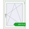 Pricing Tilt-and-Turn 710x910 mm REHAU ENERGY-SAVING SYNEGO MD RAL 9016 Traffic white two-sided. Price: 949,81 zł