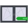 Ustalenie cen Okna rozwierne 1515x950 mm REHAU ENERGY-SAVING SYNEGO MD ANTHRACITE_GREY_STRUKTURAL dwustronny. Cena: 504,02 €