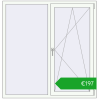 Ustalenie cen Okna skrzydłowe 1450x1500 mm EPSILON OPTIMA ANTHRACITE_GREY_STRUKTURAL zewnętrzny. Cena: 196,75 €