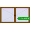 Pricing Tilt-and-Turn 2600x1400 mm REHAU OPTIMUM EURO-DESIGN 70 GOLDEN OAK two-sided. Price: 5 209.05 PLN