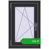 Ustalenie cen Okna skrzydłowe 500x750 mm EPSILON OPTIMA ANTHRACITE_GREY_GLATT dwustronny. Cena: 106,37 €