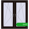 Pricing Tilt-and-Turn 1185x1265 mm REHAU ENERGY-SAVING SYNEGO MD BLACK_BROWN two-sided. Price: 402,11 €