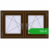 Ustalenie cen Okna skrzydłowe 990x575 mm REHAU OPTIMUM EURO-DESIGN 70 DARK_OAK dwustronny. Cena: 255,73 €
