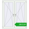 Pricing Tilt-and-Turn 1200x1400 mm REHAU OPTIMUM EURO-DESIGN 70 RAL 9016 Traffic white two-sided. Price: 288 EUR