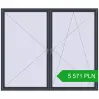 Pricing Okna skrzydłowe 2600x2200 mm REHAU OPTIMUM EURO-DESIGN 70 ANTHRACITE_GREY_STRUKTURAL dwustronny. Price: 5 570.87 PLN