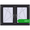 Ustalenie cen Okna skrzydłowe 1065x755 mm REHAU ENERGY-SAVING SYNEGO MD BLACK_ULTI-MATT dwustronny. Cena: 337,87 €