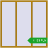 Pricing Tilt-and-Turn 1800x1800 mm ALU STANDARD 72 RAL 1005 Honey yellow two-sided. Price: 4 163.23 PLN