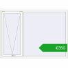 Pricing Tilt-and-Turn 2100x1500 mm REHAU ENERGY-SAVING SYNEGO MD RAL 9016 Traffic white two-sided. Price: 350,36 €