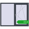 Pricing Tilt-and-Turn 1450x1200 mm CLASICTHERM 70 ANTHRACITE_GREY_STRUKTURAL two-sided. Price: 373,69 €
