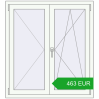 Pricing Tilt-and-Turn 1080x1195 mm REHAU ENERGY-SAVING SYNEGO MD RAL 9016 Traffic white two-sided. Price: 463.45 EUR