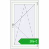 Pricing Tilt-and-Turn 760x1290 mm REHAU OPTIMUM EURO-DESIGN 70 RAL 9016 Traffic white two-sided. Price: 186,96 €