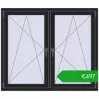 Ustalenie cen Okna skrzydłowe 1395x1190 mm REHAU ENERGY-SAVING SYNEGO MD BLACK_ULTI-MATT dwustronny. Cena: 496,51 €