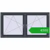 Pricing Tilt-and-Turn 1665x860 mm REHAU ENERGY-SAVING SYNEGO MD ANTHRACITE_GREY_STRUKTURAL two-sided. Price: 499,77 €