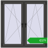 Ustalenie cen Okna skrzydłowe 1350x1370 mm REHAU ENERGY-SAVING SYNEGO MD BASALT_GREY dwustronny. Cena: 579,44 €