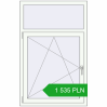 Pricing Tilt-and-Turn 900x1400 mm REHAU ENERGY-SAVING SYNEGO MD RAL 9016 Traffic white two-sided. Price: 1 535.22 PLN
