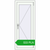 Pricing Tilt-and-Turn 490x1200 mm REHAU OPTIMUM EURO-DESIGN 70 RAL 9016 Traffic white two-sided. Price: 532,96 zł