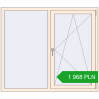 Pricing Tilt-and-Turn 1500x1300 mm REHAU OPTIMUM EURO-DESIGN 70 CREAME_WHITE_50L-2 two-sided. Price: 1 968.39 PLN