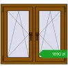 Pricing Tilt-and-Turn 1005x905 mm REHAU ENERGY-SAVING SYNEGO MD GOLDEN OAK two-sided. Price: 1889,95 zł