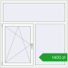 Pricing Tilt-and-Turn 1500x1500 mm REHAU OPTIMUM EURO-DESIGN 70 RAL 9016 Traffic white two-sided. Price: 1399,67 zł