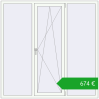 Pricing Tilt-and-Turn 1800x1800 mm REHAU ENERGY-SAVING SYNEGO MD RAL 9016 Traffic white two-sided. Price: 674,11 €