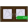 Pricing Tilt-and-Turn 990x560 mm REHAU OPTIMUM EURO-DESIGN 70 DARK_OAK two-sided. Price: 252,81 €