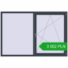 Pricing Tilt-and-Turn 2010x1350 mm REHAU OPTIMUM EURO-DESIGN 70 ANTHRACITE_GREY_STRUKTURAL two-sided. Price: 3 001.75 PLN