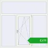 Pricing Tilt-and-Turn 1800x1800 mm REHAU OPTIMUM EURO-DESIGN 70 RAL 9016 Traffic white two-sided. Price: 418,64 €