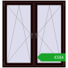 Pricing Tilt-and-Turn 1425x1505 mm REHAU ENERGY-SAVING SYNEGO MD CHOCOLATE_BROWN two-sided. Price: 584,01 €